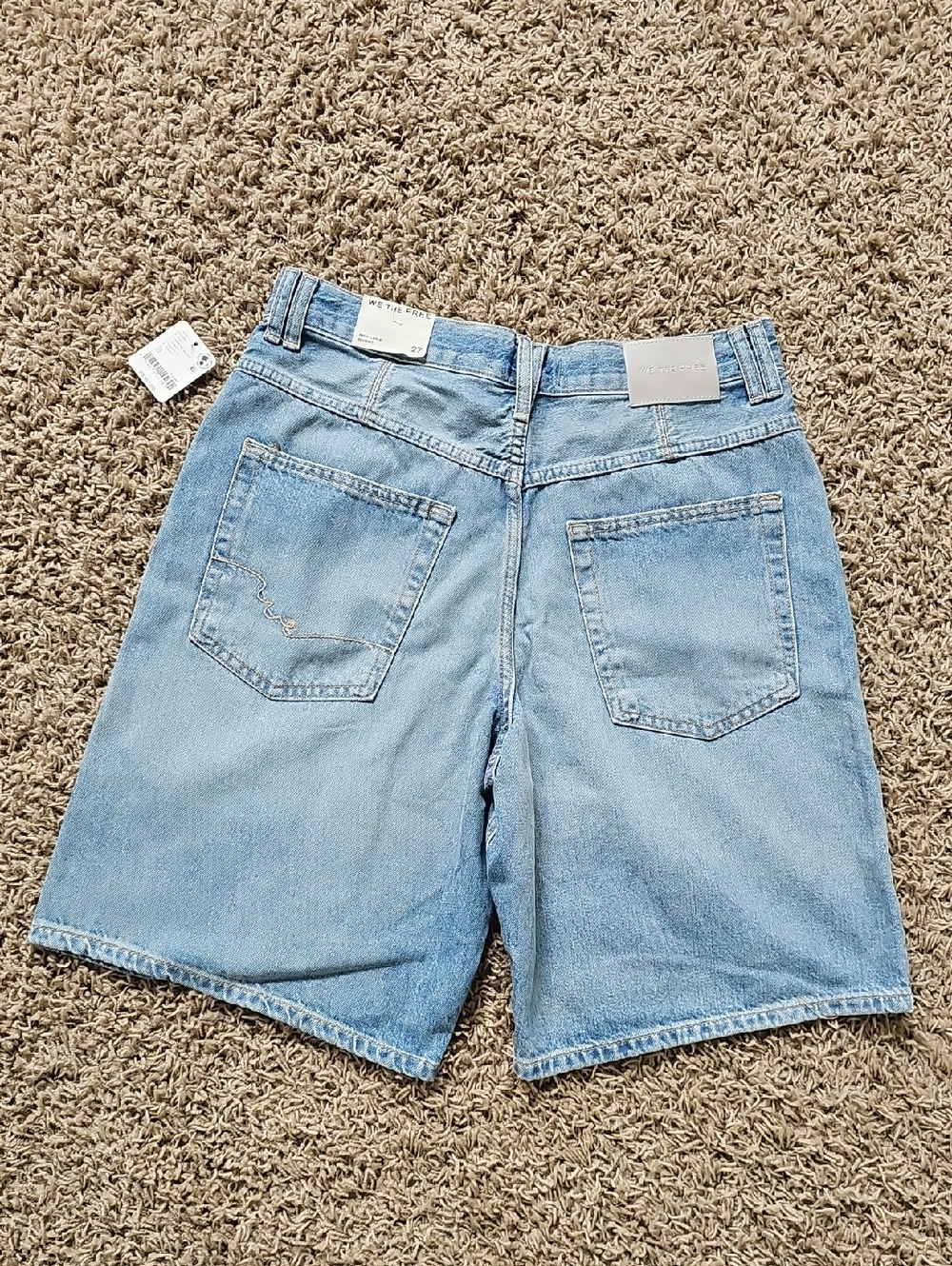 NWT We The Free Montana Shorts Jean Bermuda 27 Cowgirl Blues Cotton - Picture 8 of 12